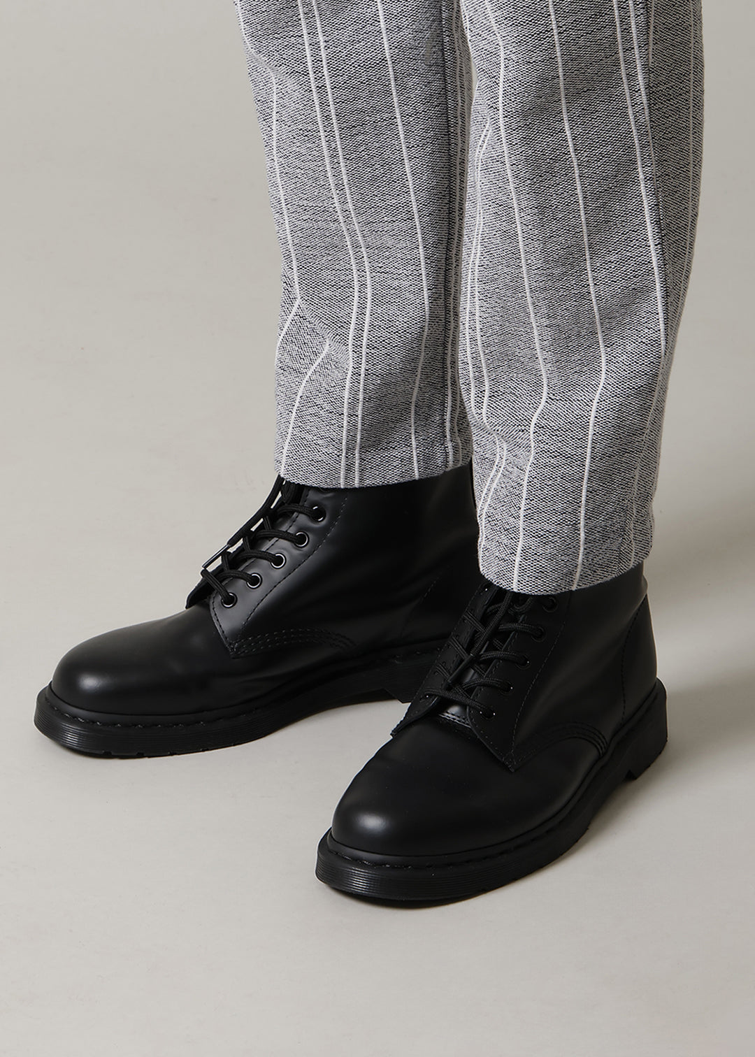 Kaname Gathered Pants Thick Stripe