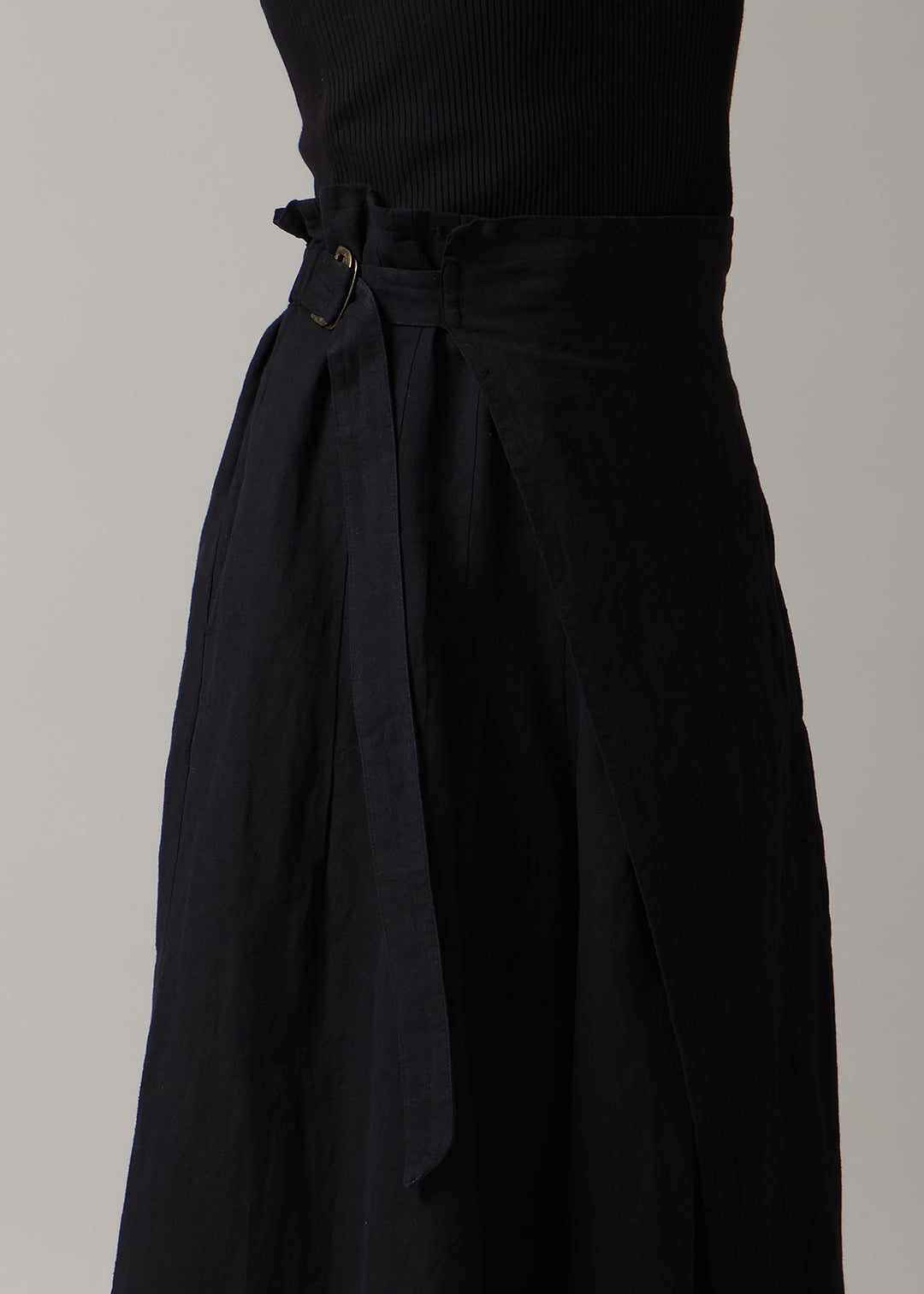 Sculpted Wrap Pants Linen Khadi