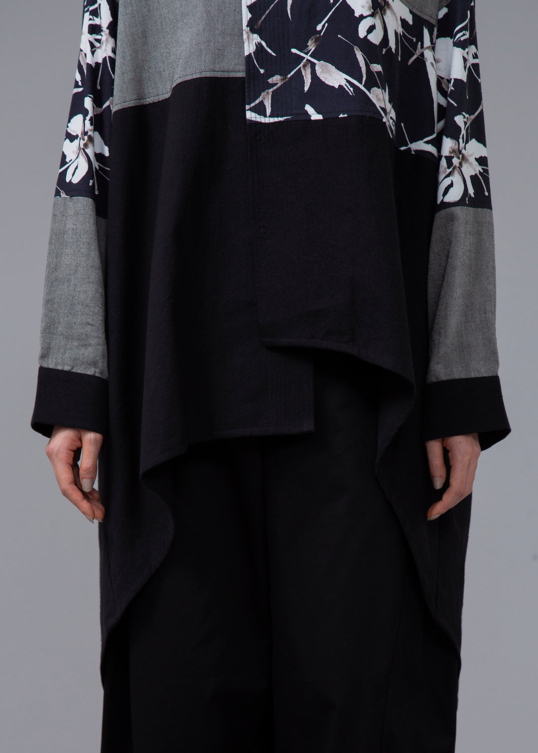 Blocking Drape Shirt 150dt tw Khadi