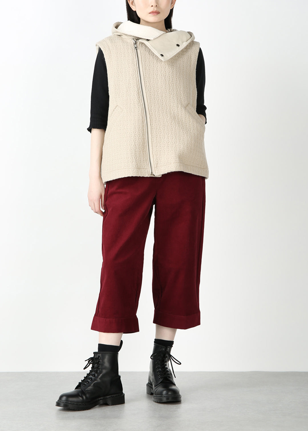 Obi Cropped Pants Corduroy