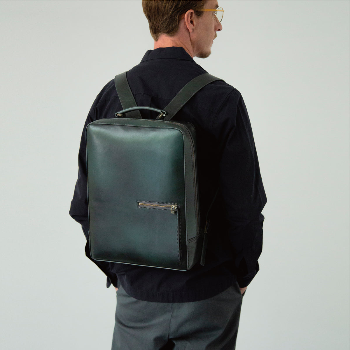 Antique Square Backpack Line Accent