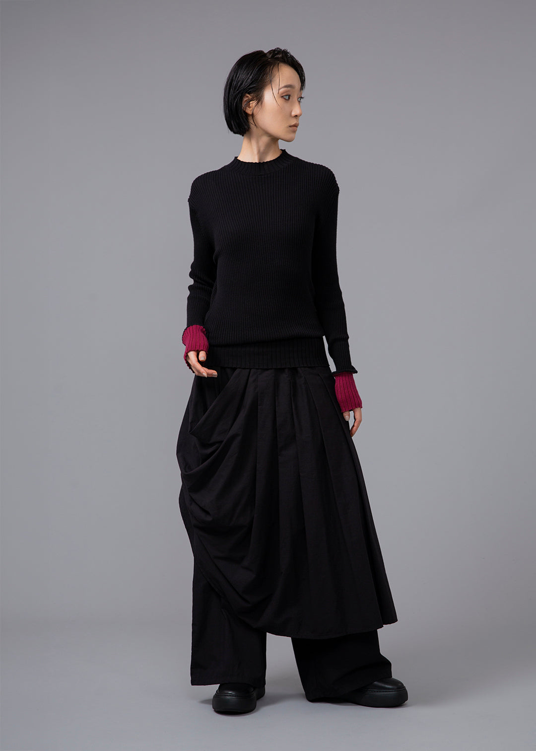 12gg Cotton High Neck Sweater