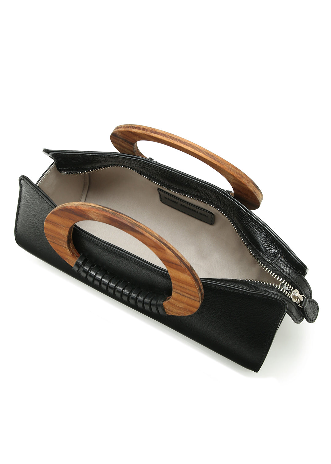 Wood Handle Bag (leather)