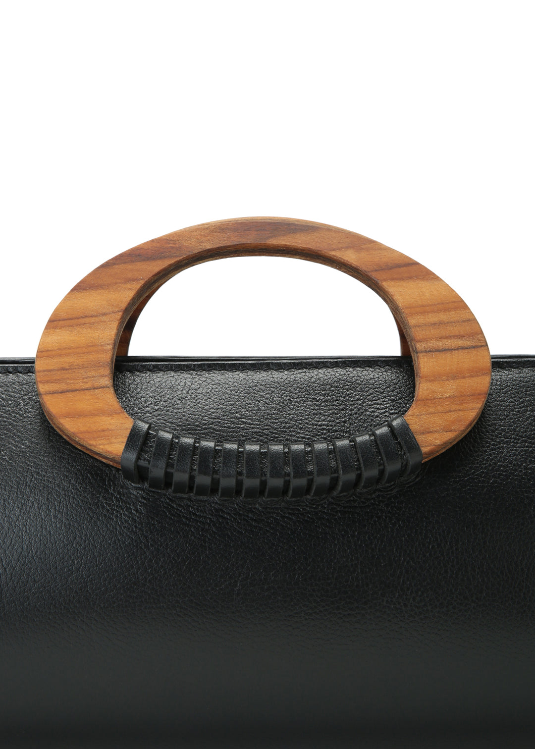 Wood Handle Bag (leather)