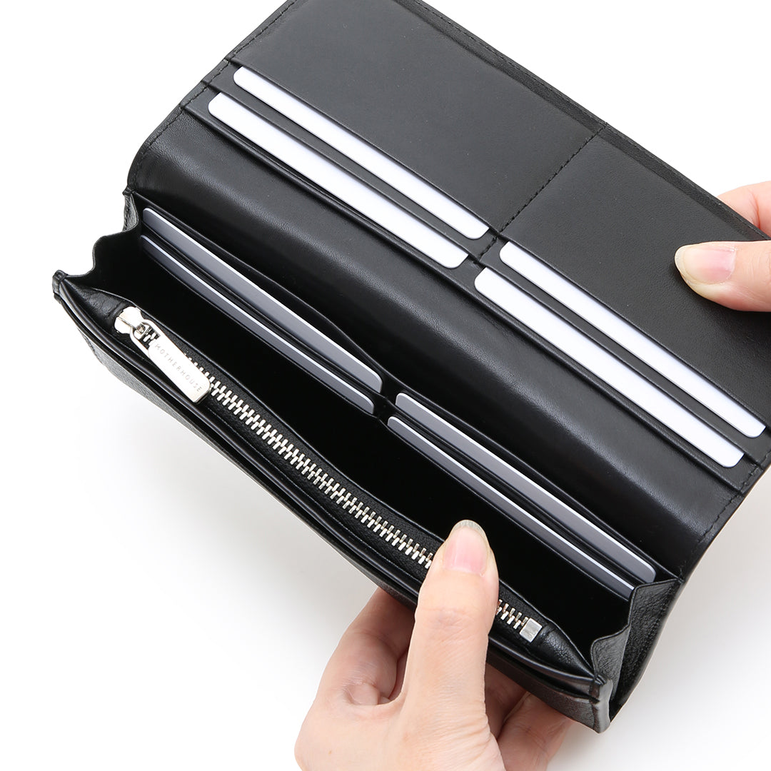 Dual Leather Long Wallet
