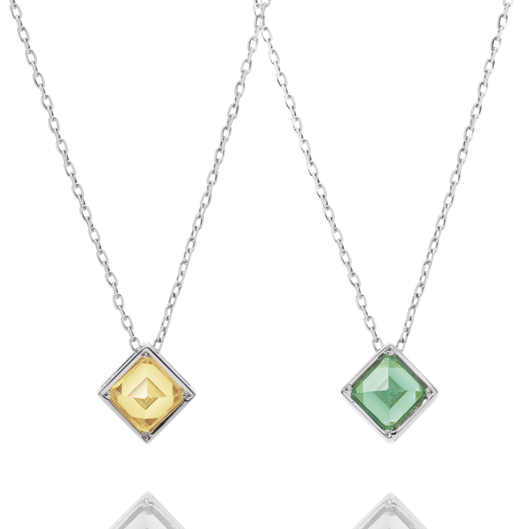 Day and Night (Square) (Silver) ネックレス
