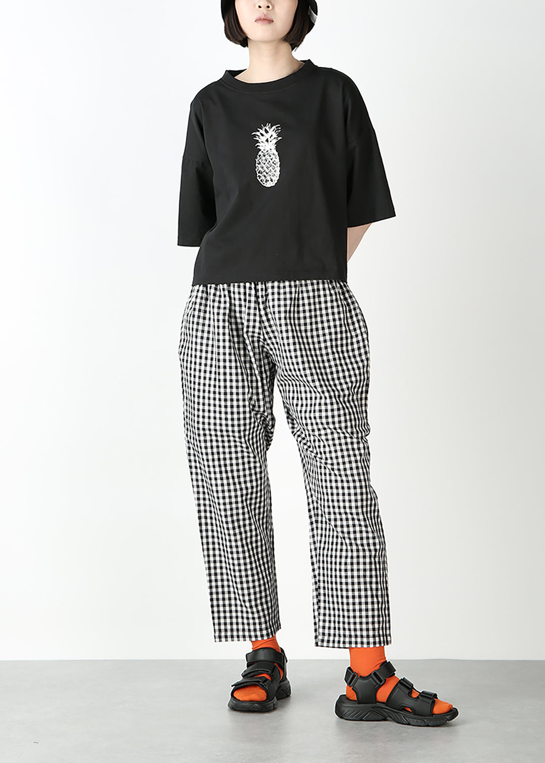 Kaname Relax Pants Gingham