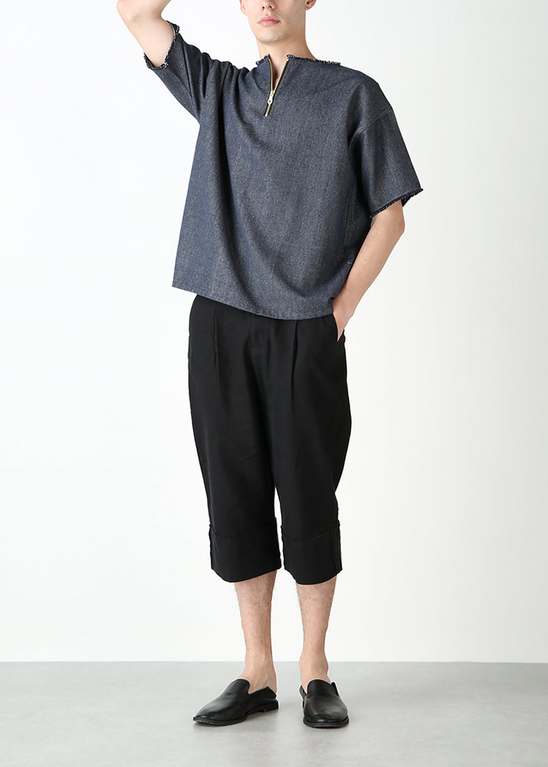 Rinne Zip-up Tops Recycled Denim