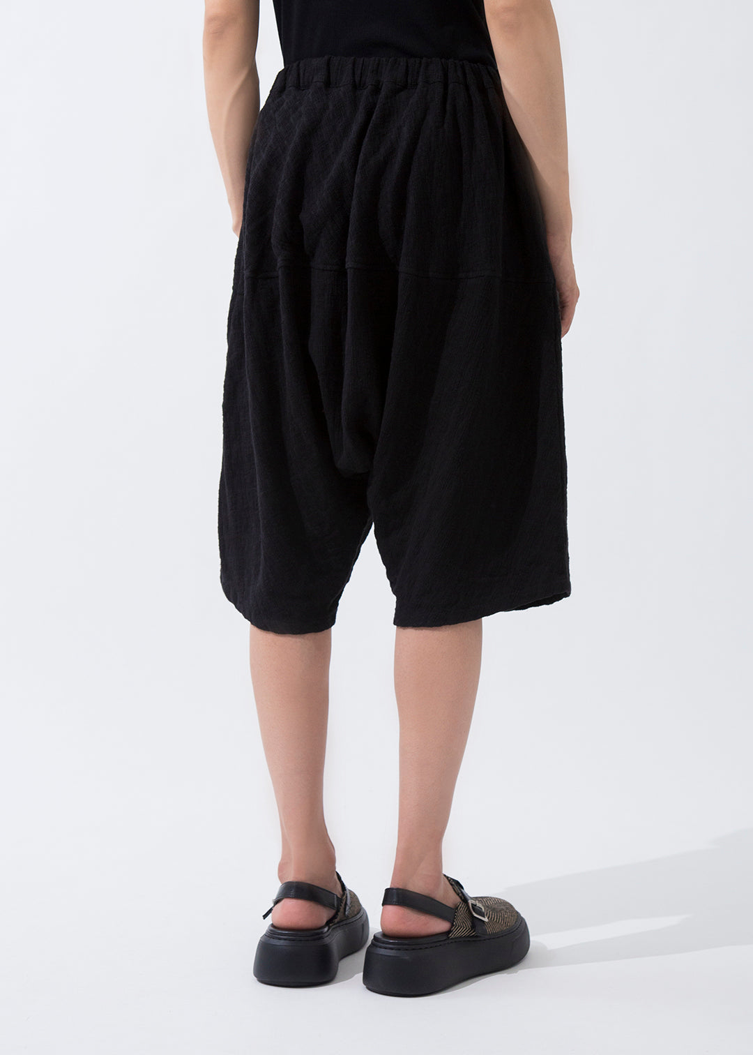 Yuragi Cropped Pants Dobby Gauze