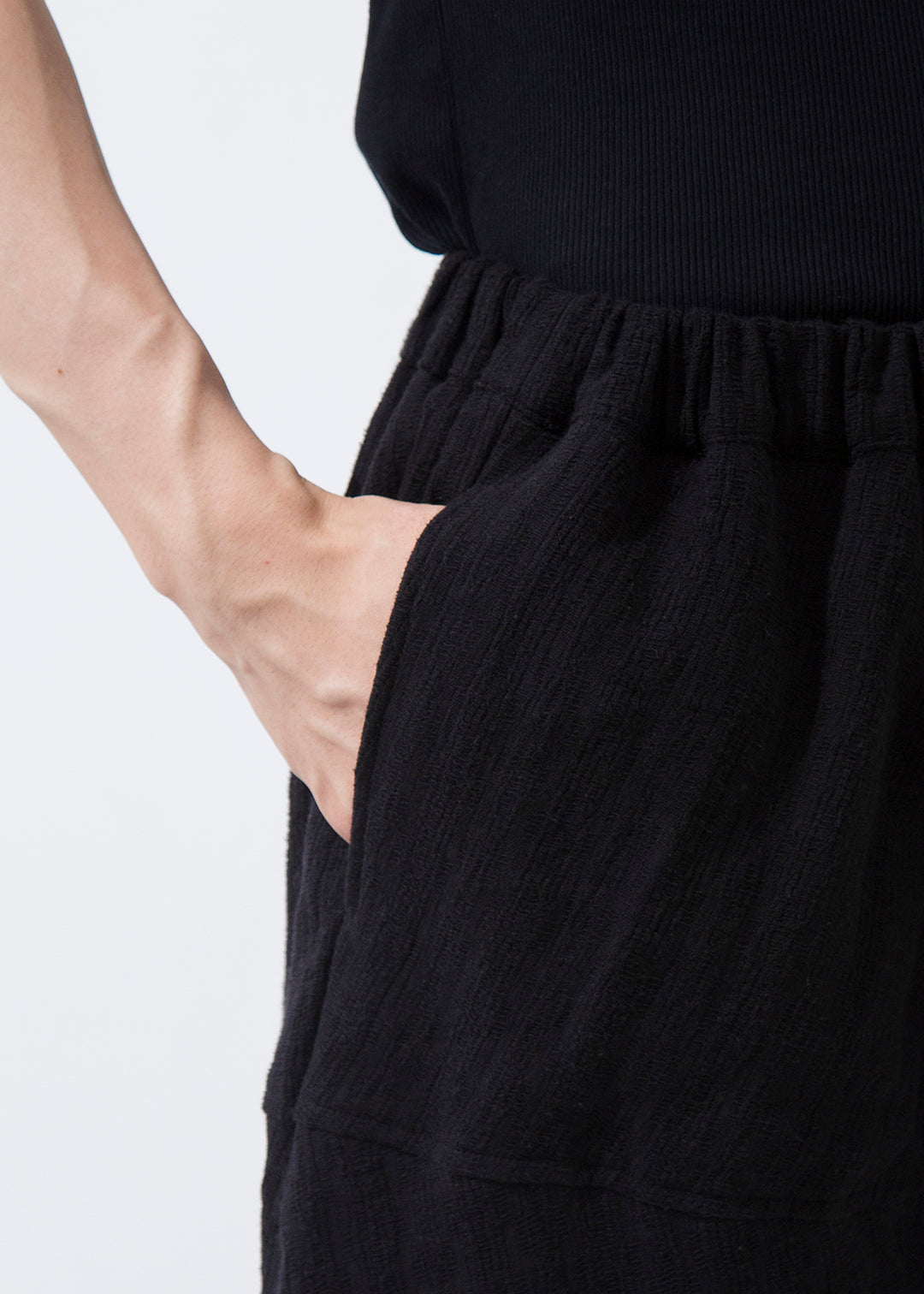 Yuragi Cropped Pants Dobby Gauze