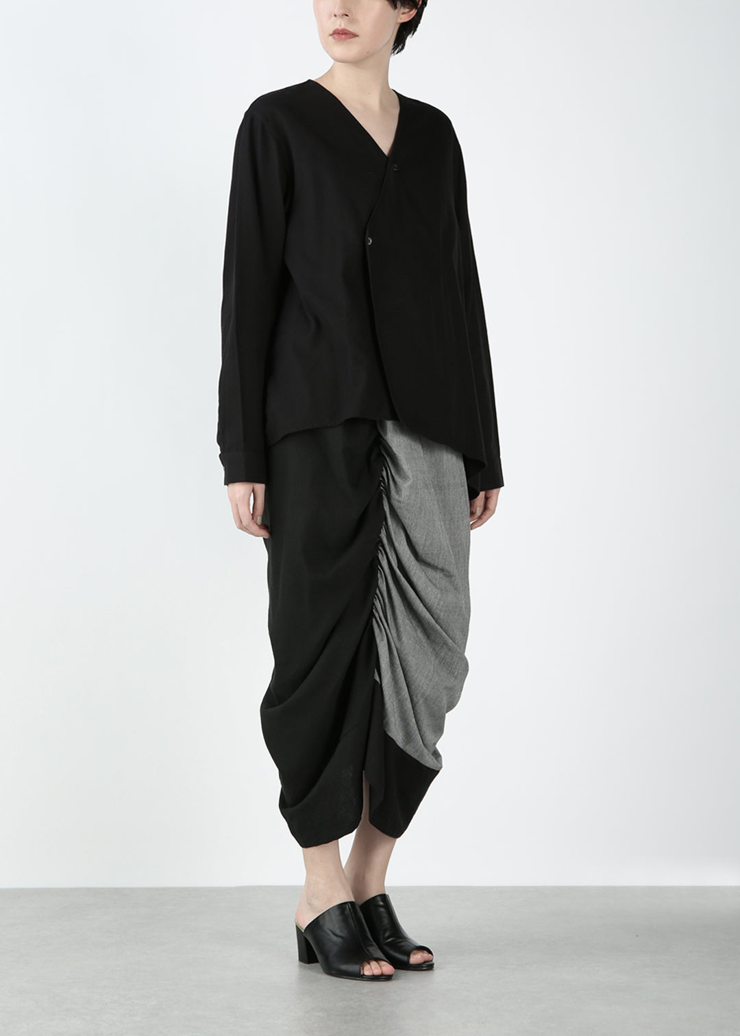 Yui Shirring Skirt Linen Khadi