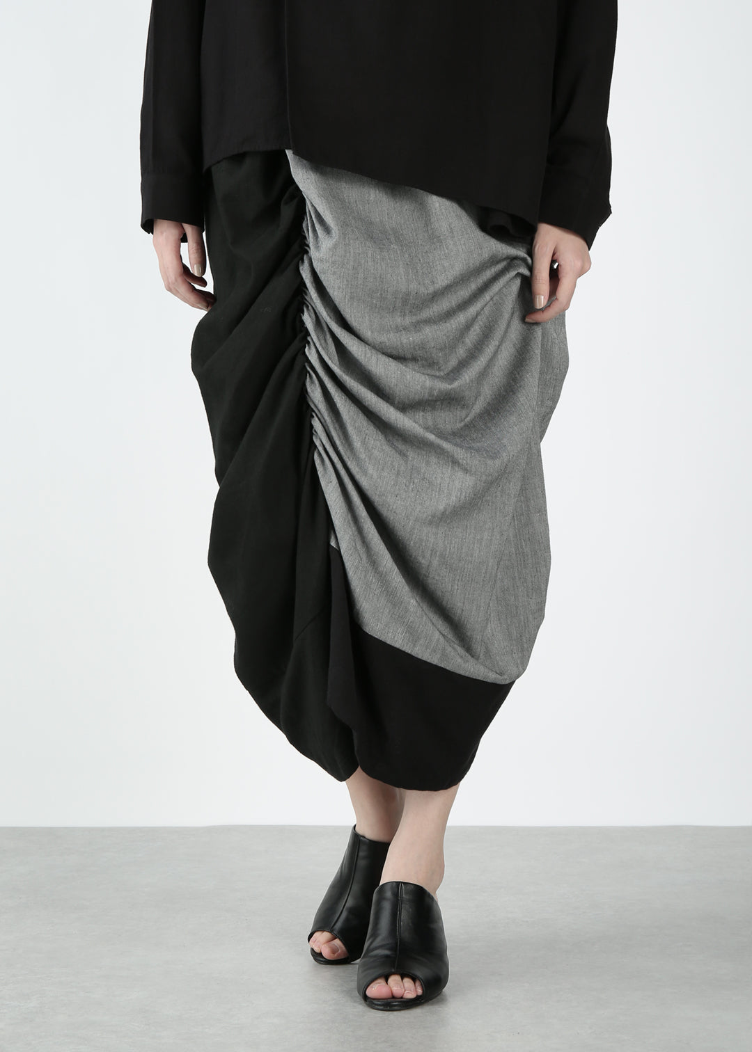 Yui Shirring Skirt Linen Khadi