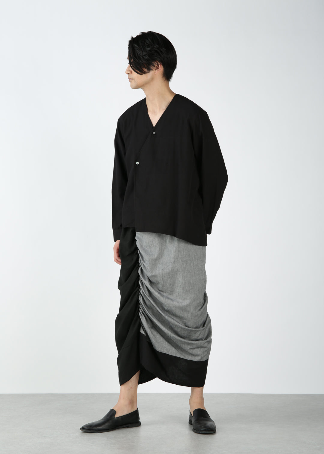 Yui Shirring Skirt Linen Khadi