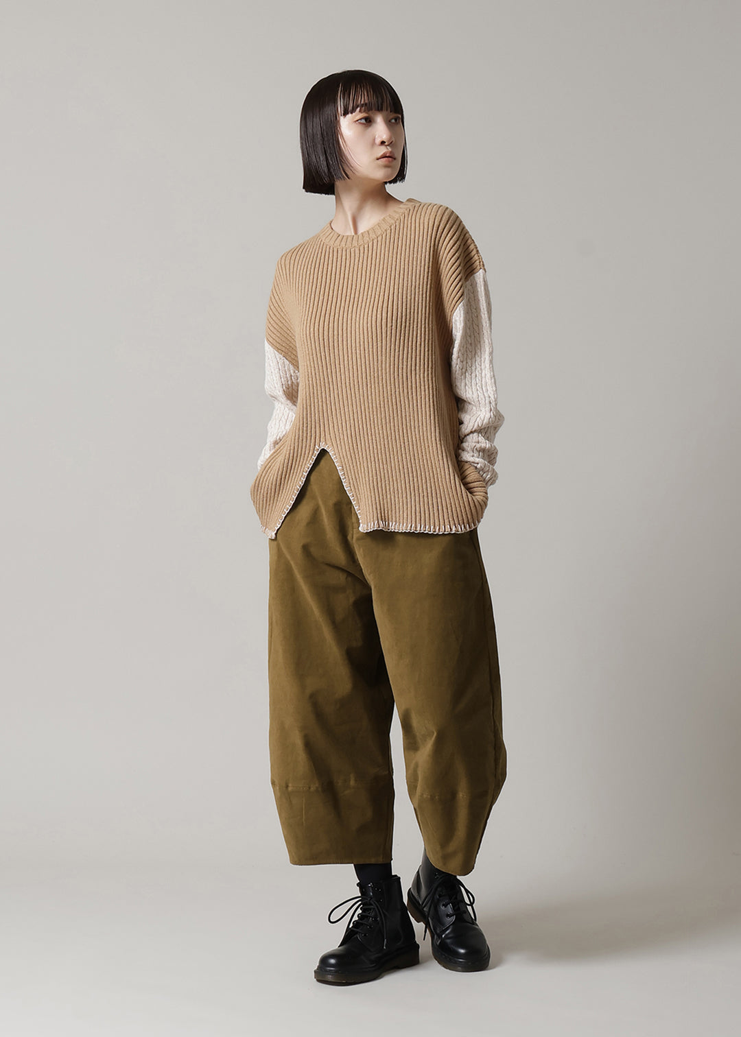 7gg Cotton Bi-color Stitch Sweater