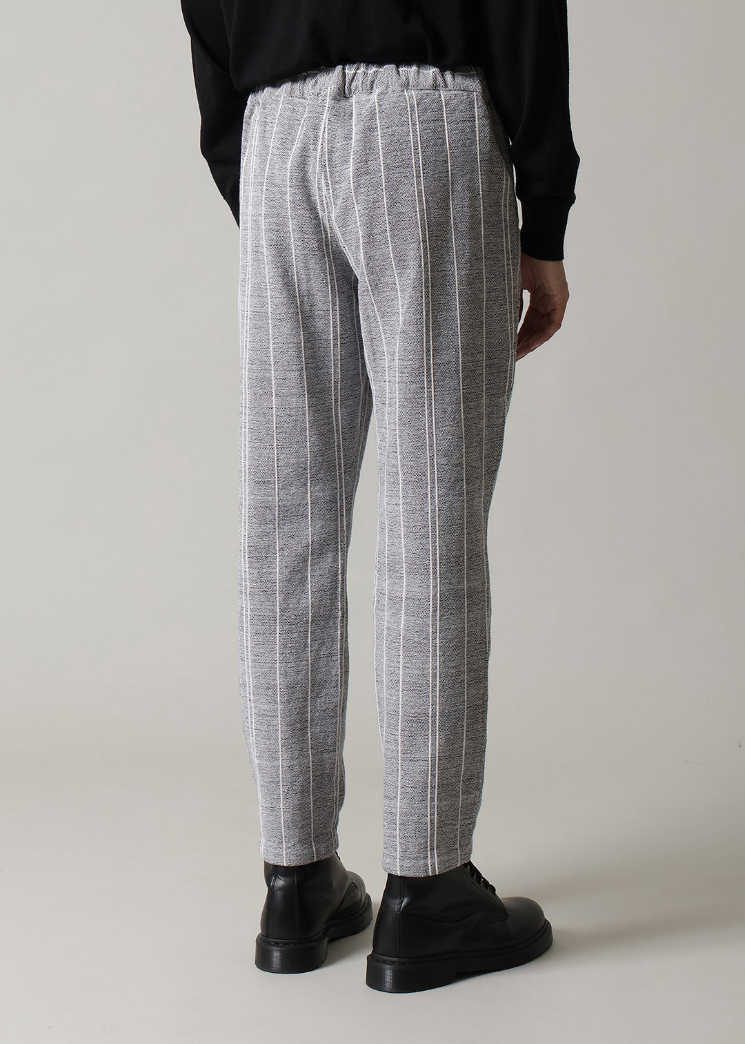 Kaname Gathered Pants Thick Stripe