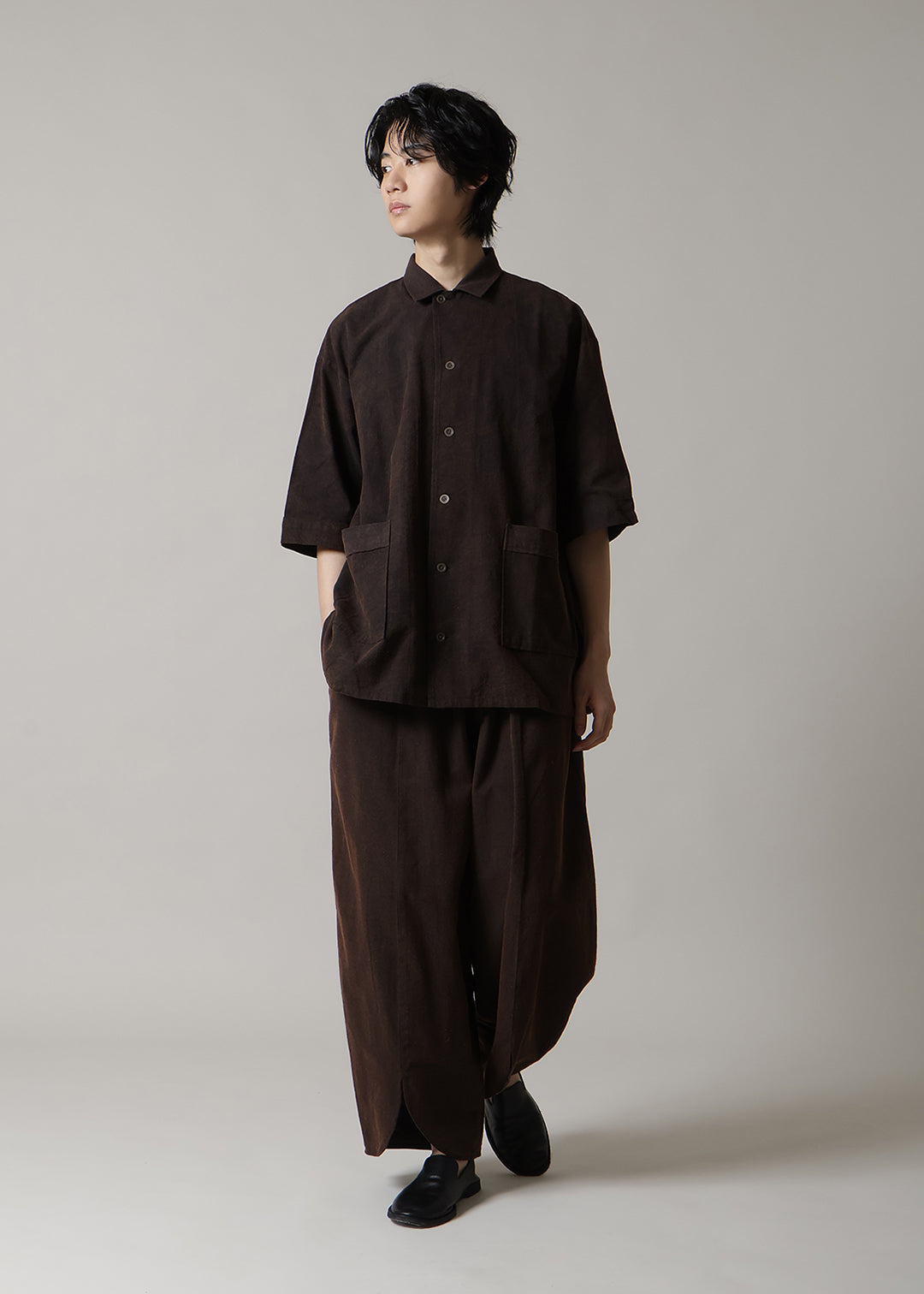 Kaname Open Collar SH Washed Khadi