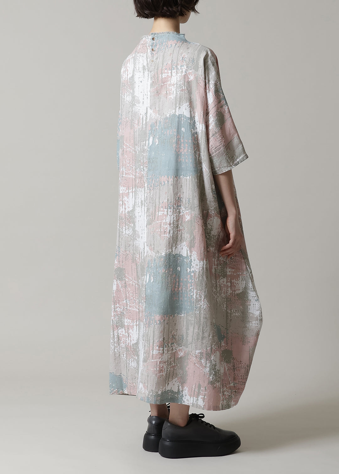 Obi High Neck OP Printed Khadi