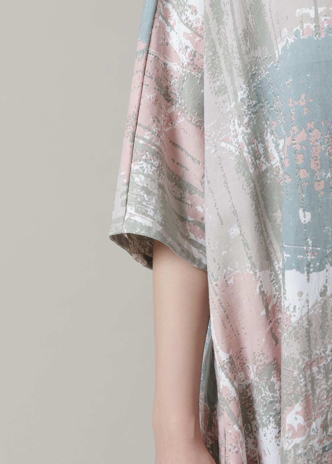 Obi High Neck OP Printed Khadi