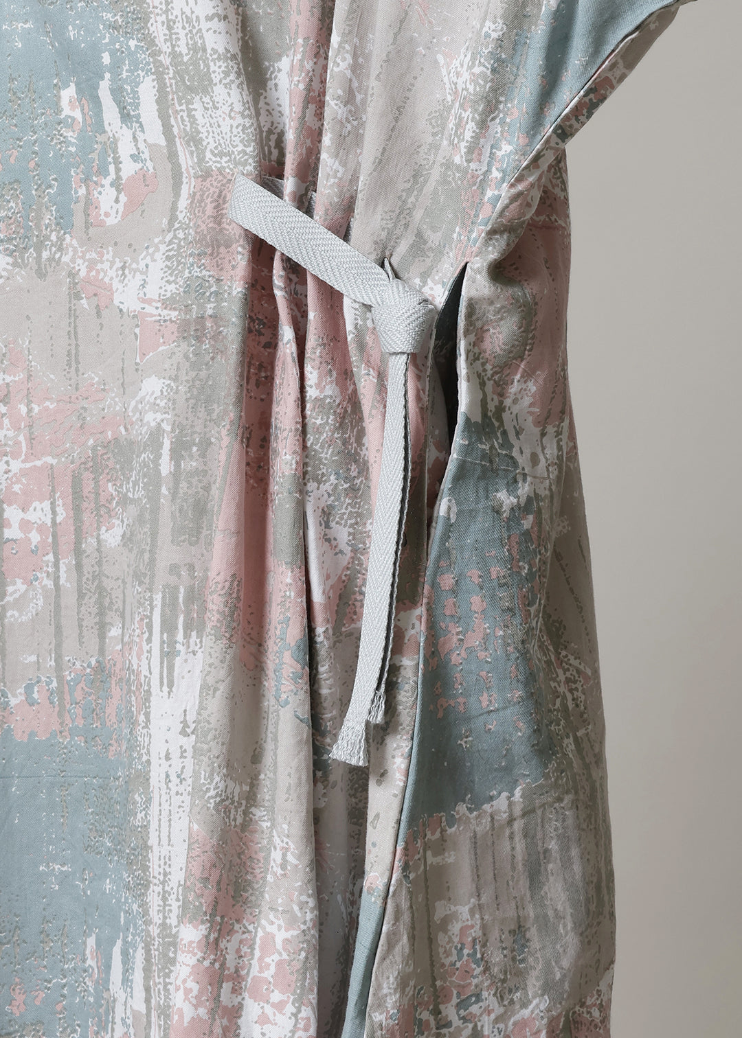 Obi High Neck OP Printed Khadi