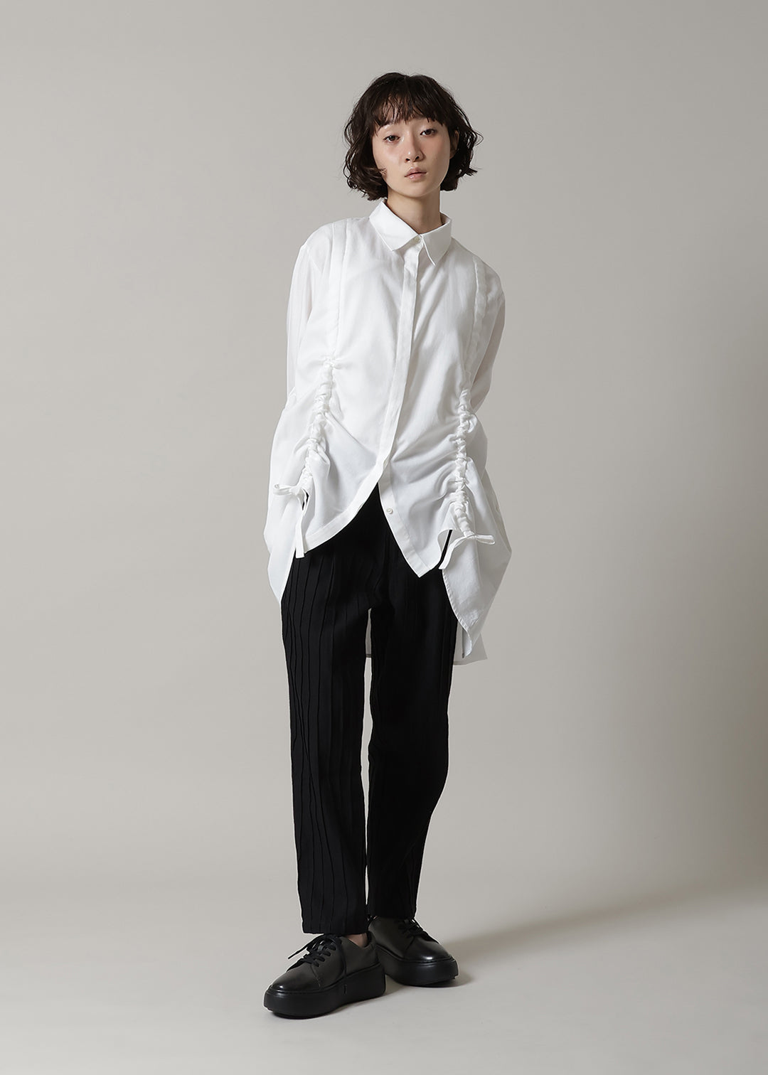 Kaname Pintuck Pants Linen Khadi