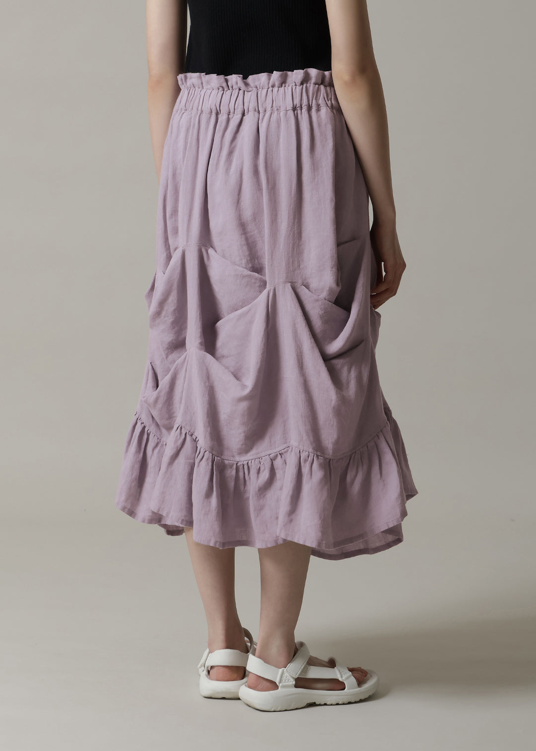Yuragi Random Pinch Skirt Linen