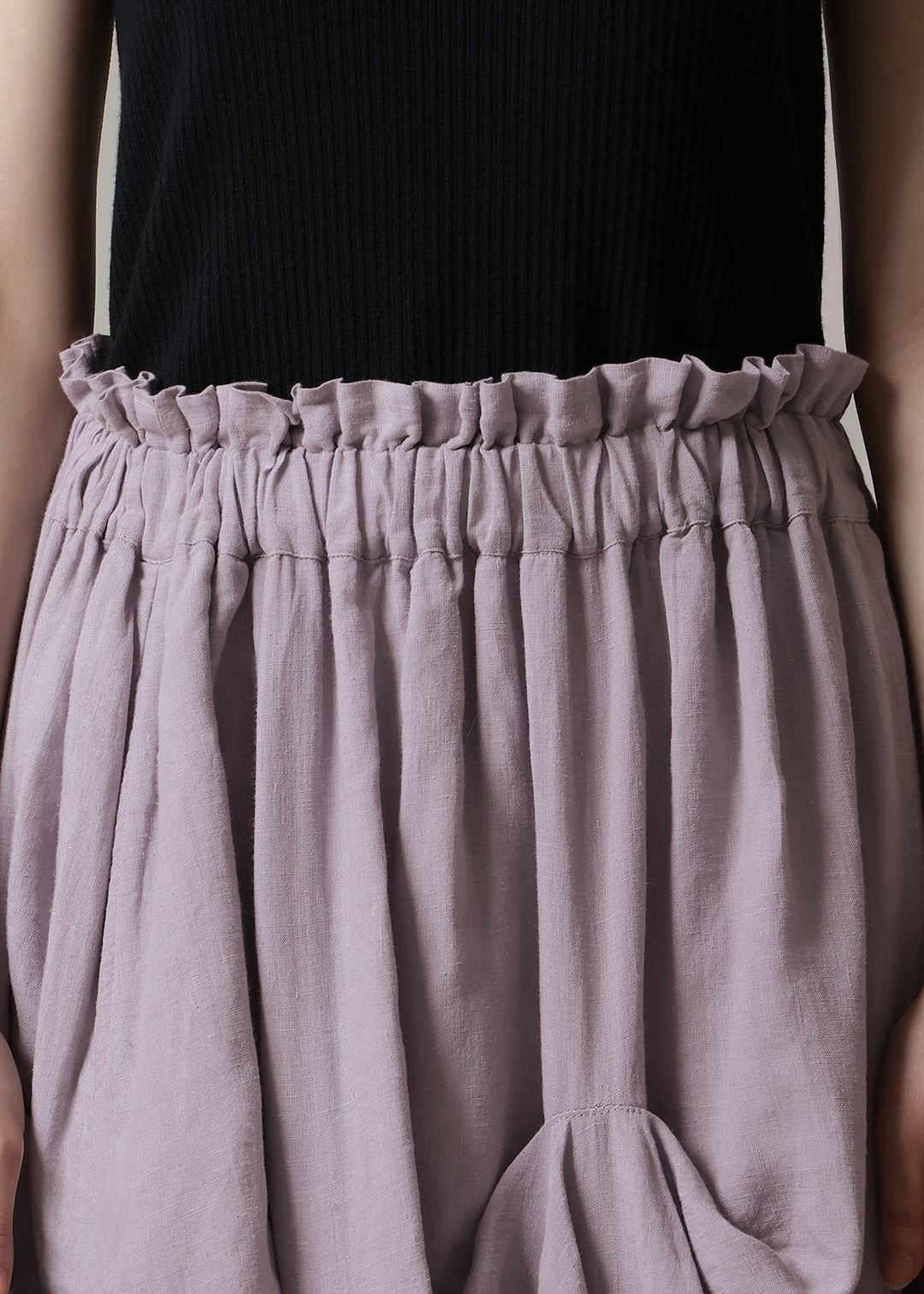 Yuragi Random Pinch Skirt Linen
