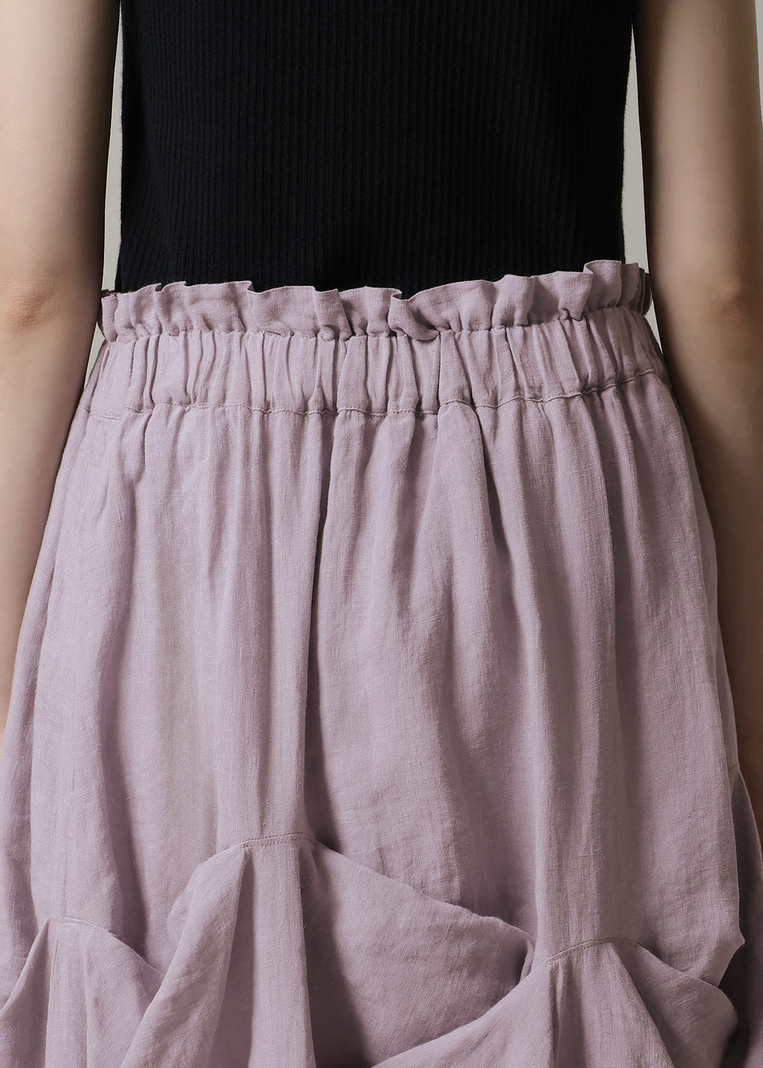 Yuragi Random Pinch Skirt Linen
