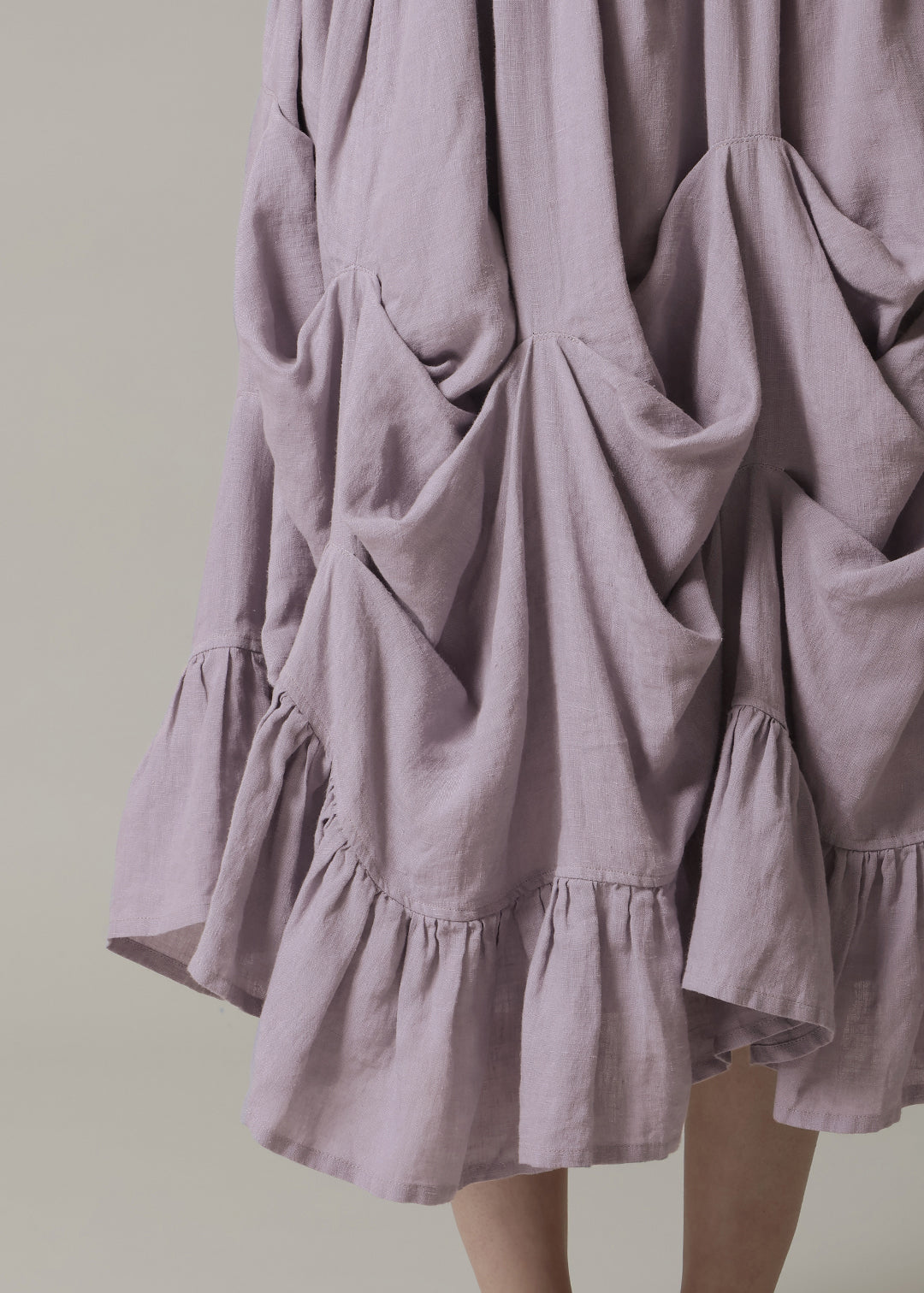 Yuragi Random Pinch Skirt Linen