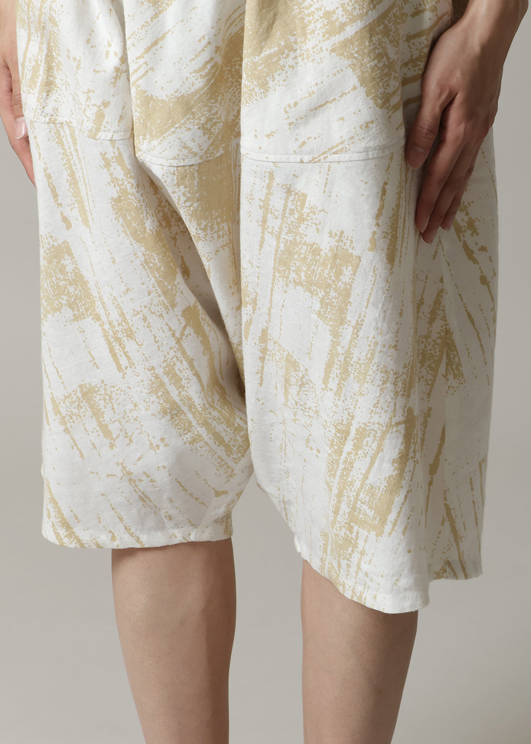 Yuragi Cropped Pants Printed L/K
