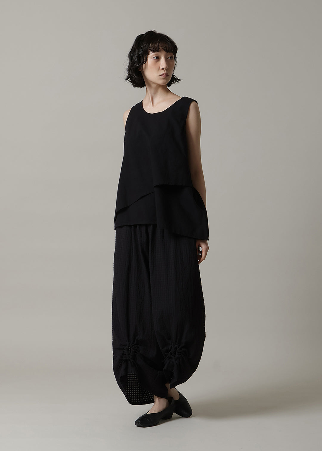 Asymme Layered Tanktop 200s Khadi