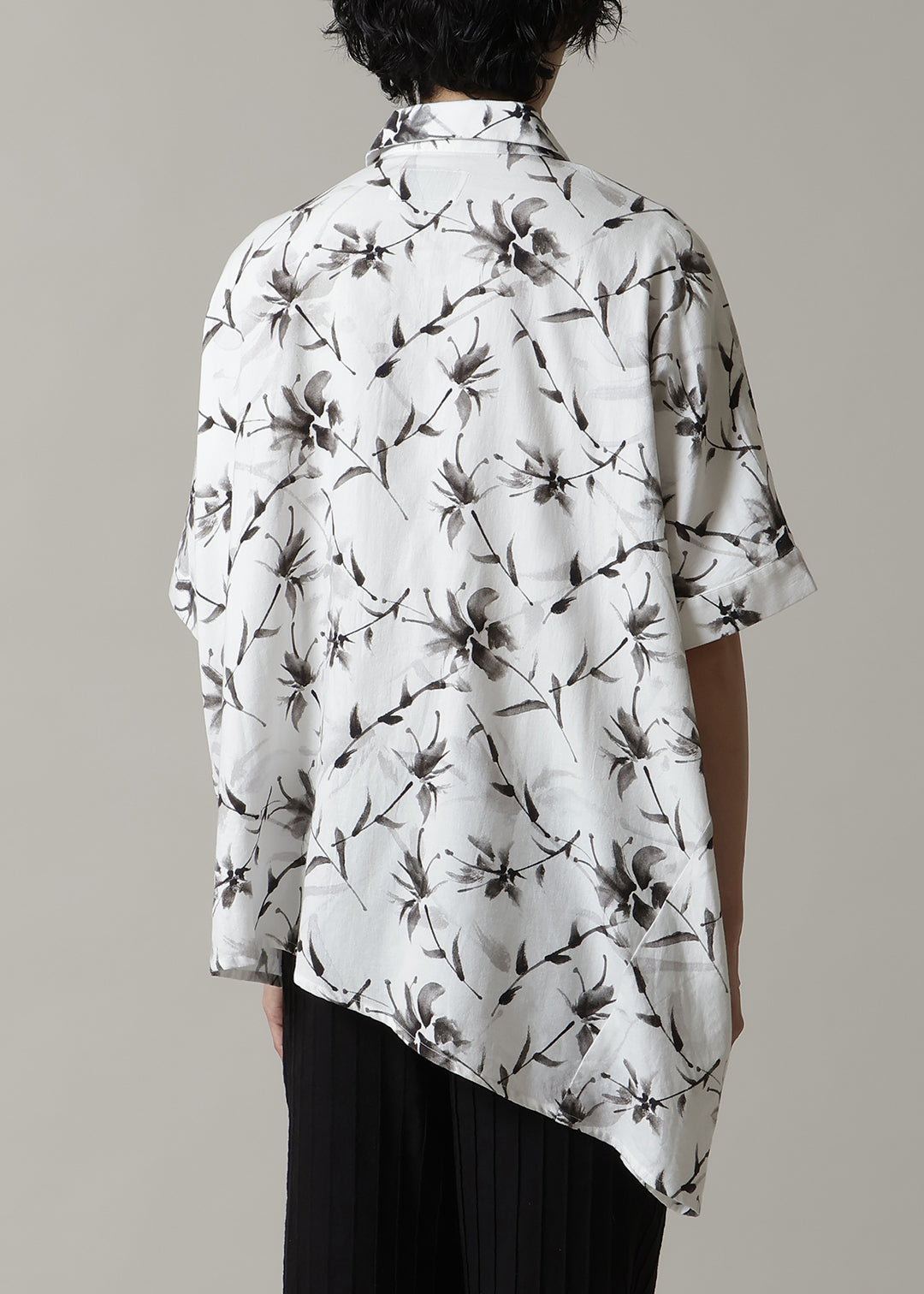 Asymme Side Long SH Printed Khadi