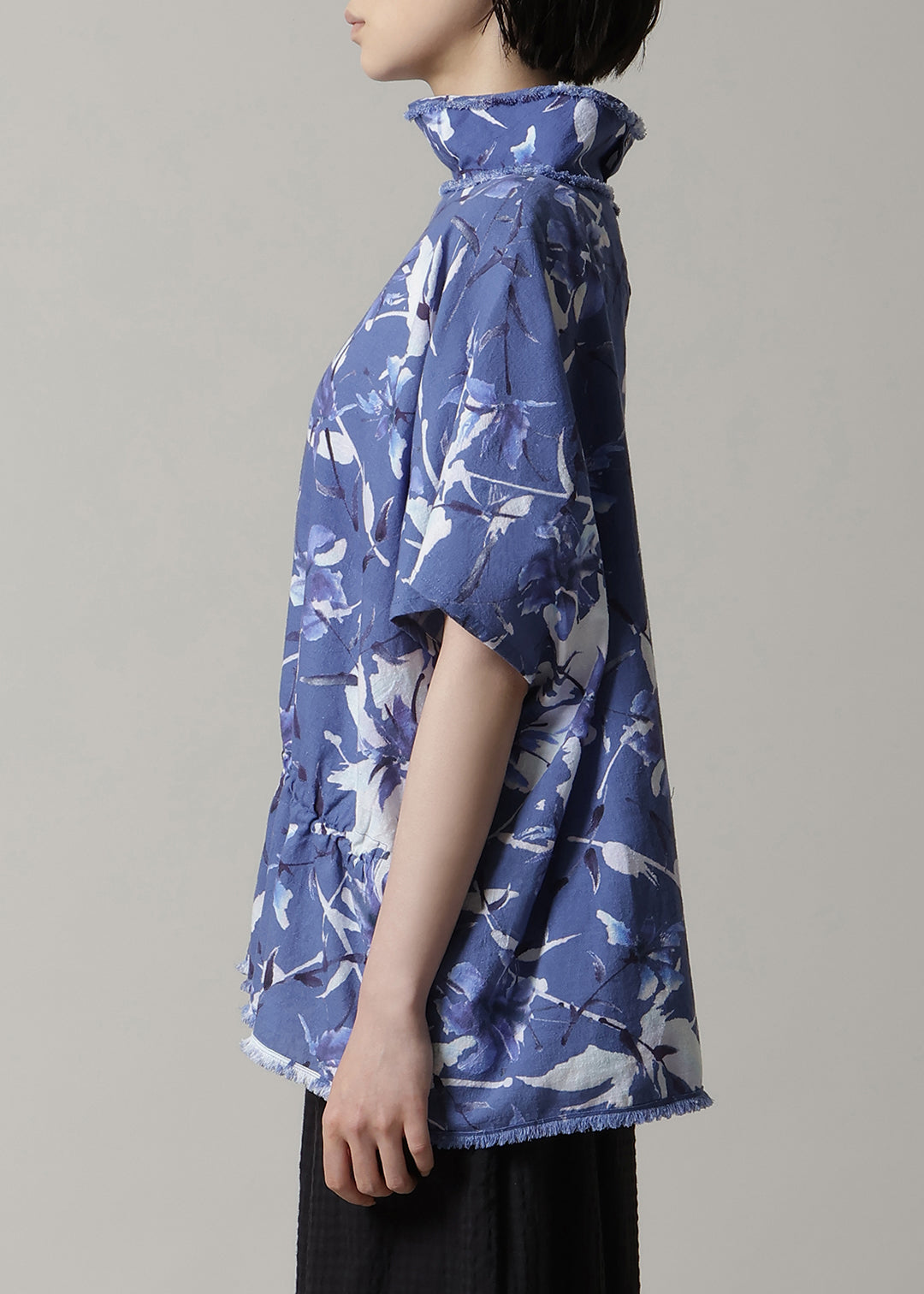 Yui High Neck Tops Printed Khadi
