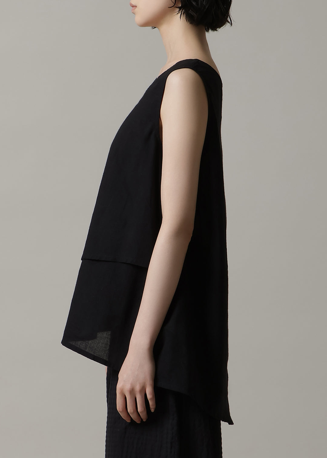 Asymme Layered Tanktop 200s Khadi
