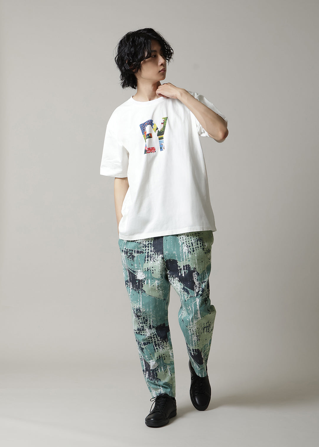 Kaname Simple Pants Printed Khadi