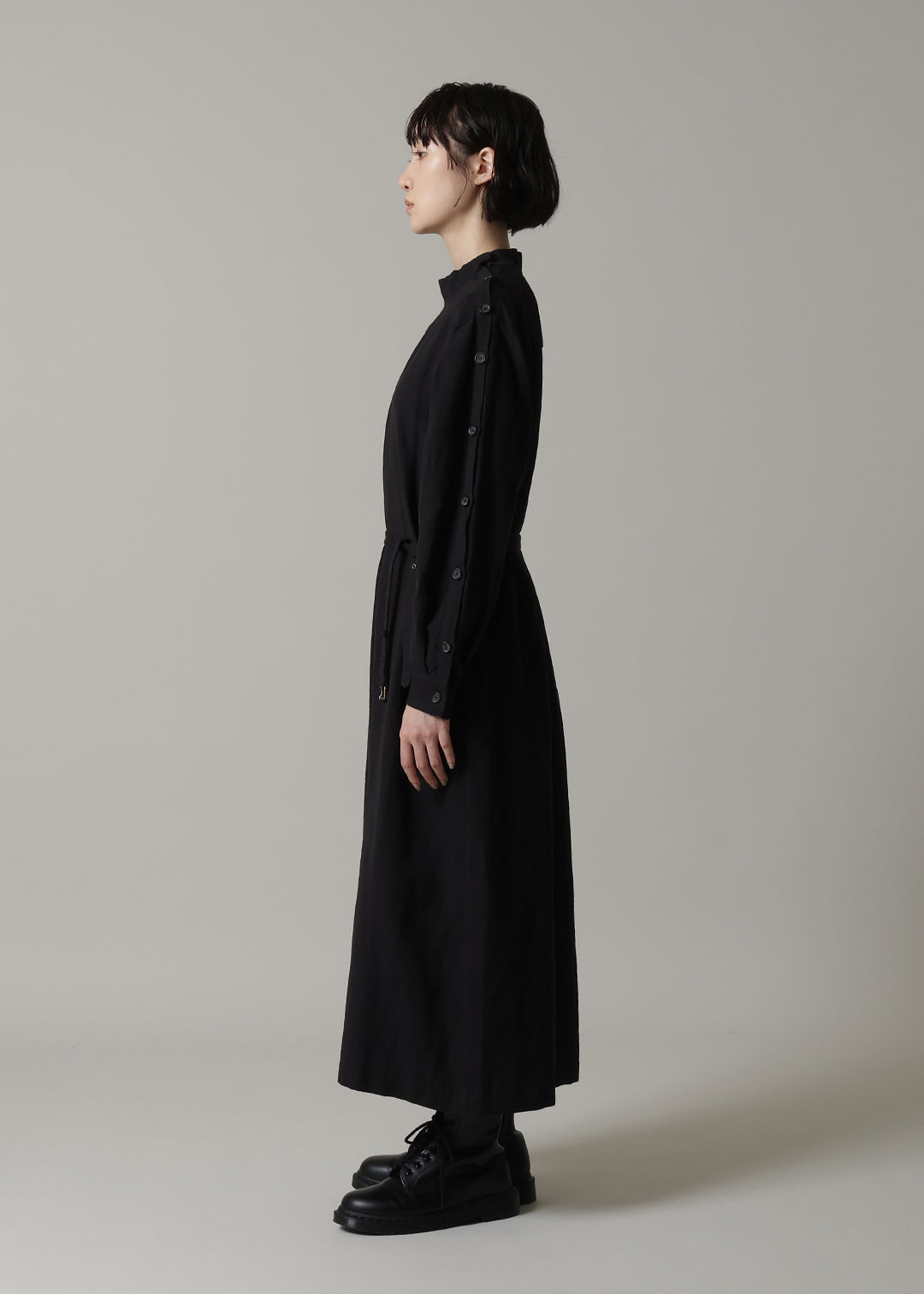 Xing Side Button OP Linen Khadi