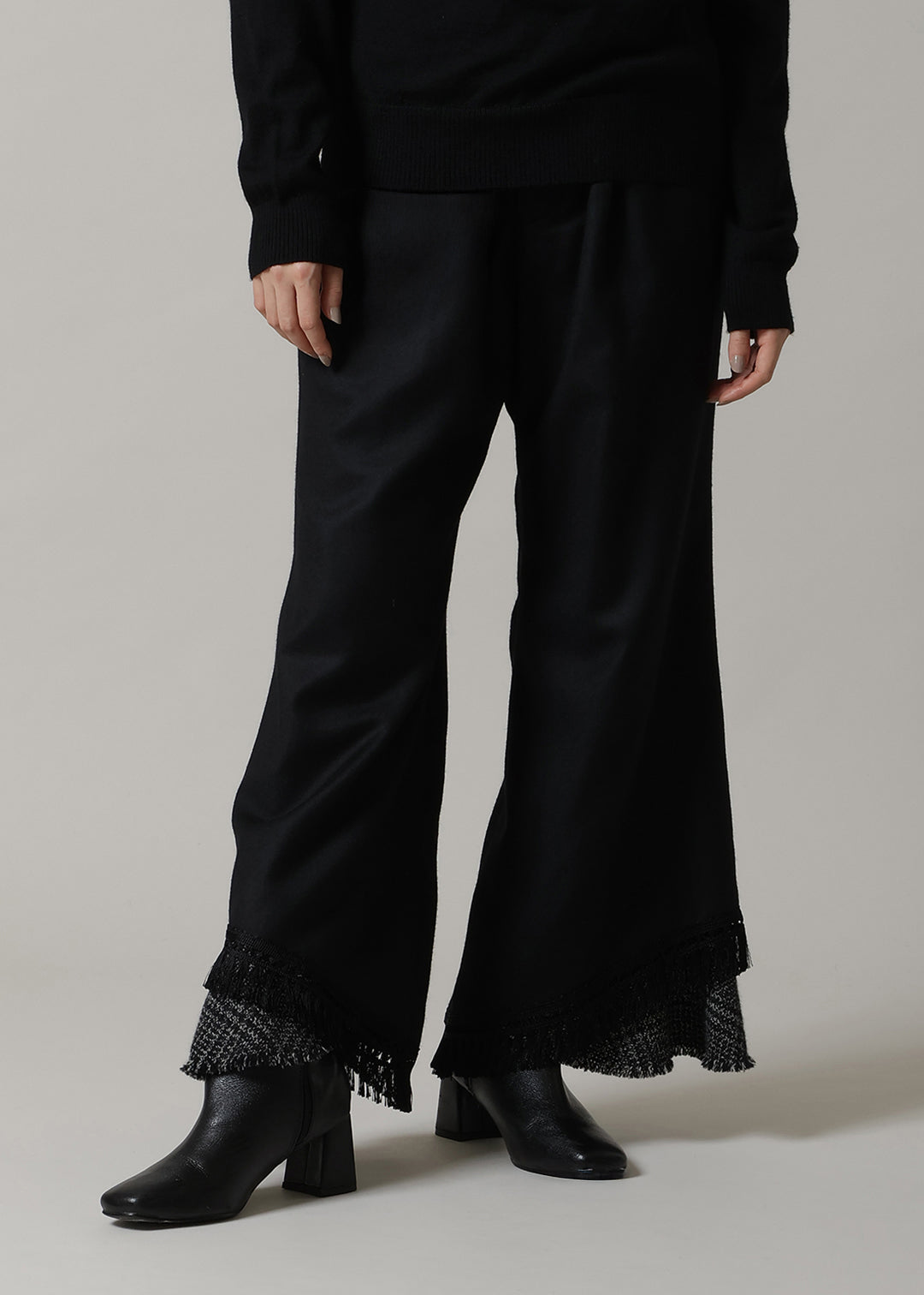 Yuragi Hem Fringe Pants Ornello