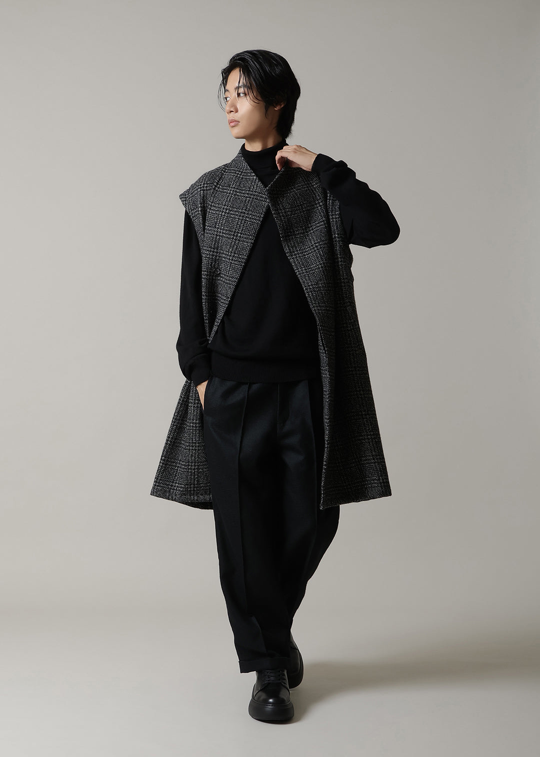 Yuragi Multi Gilet Modura check