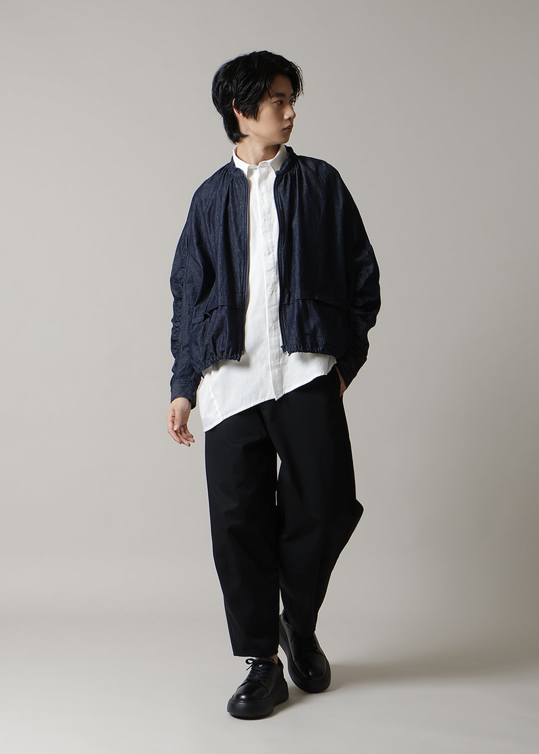 Rhythm Gathered Sleeve Jacket Denim