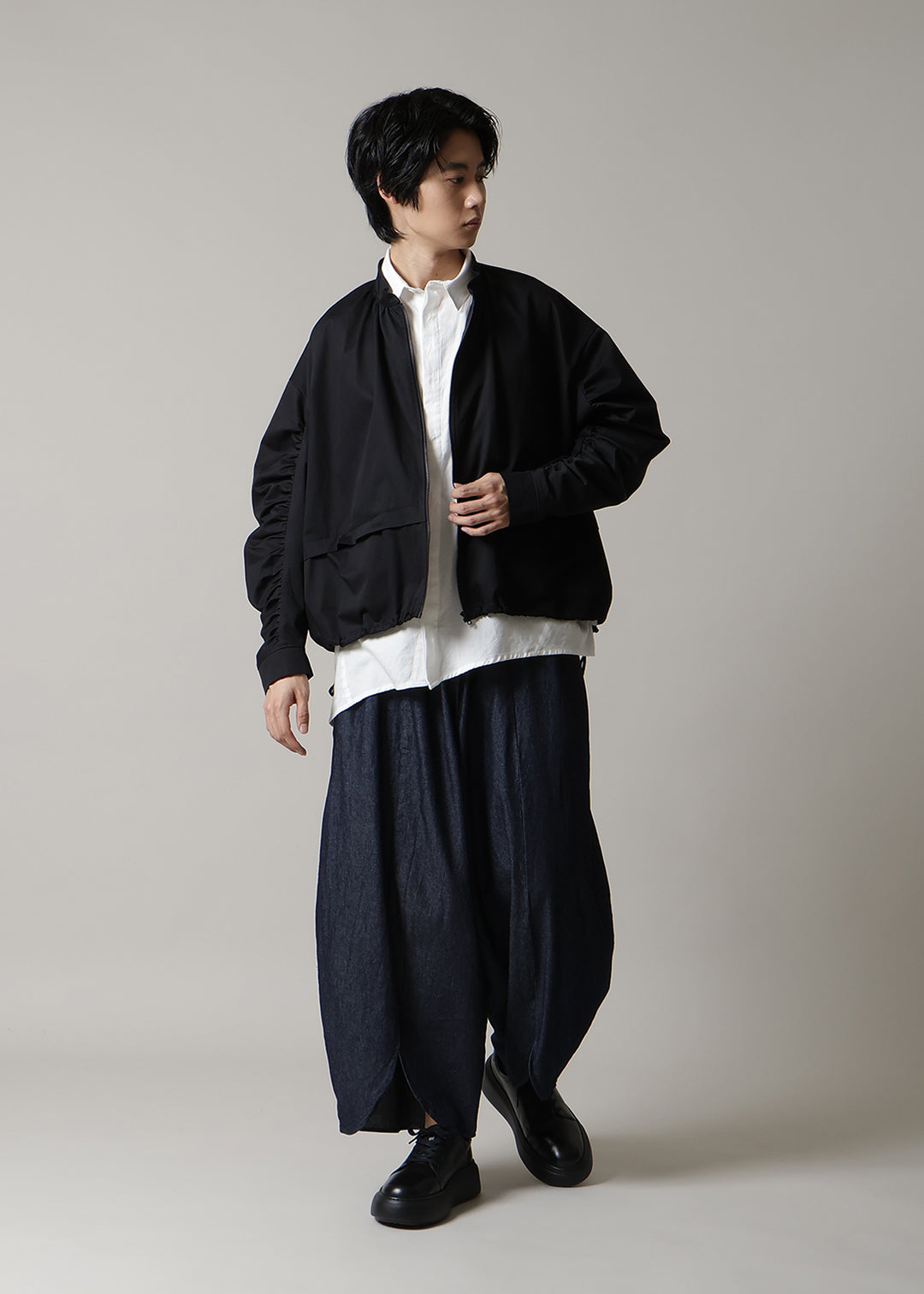 Sculpted Balloon Pants Denim