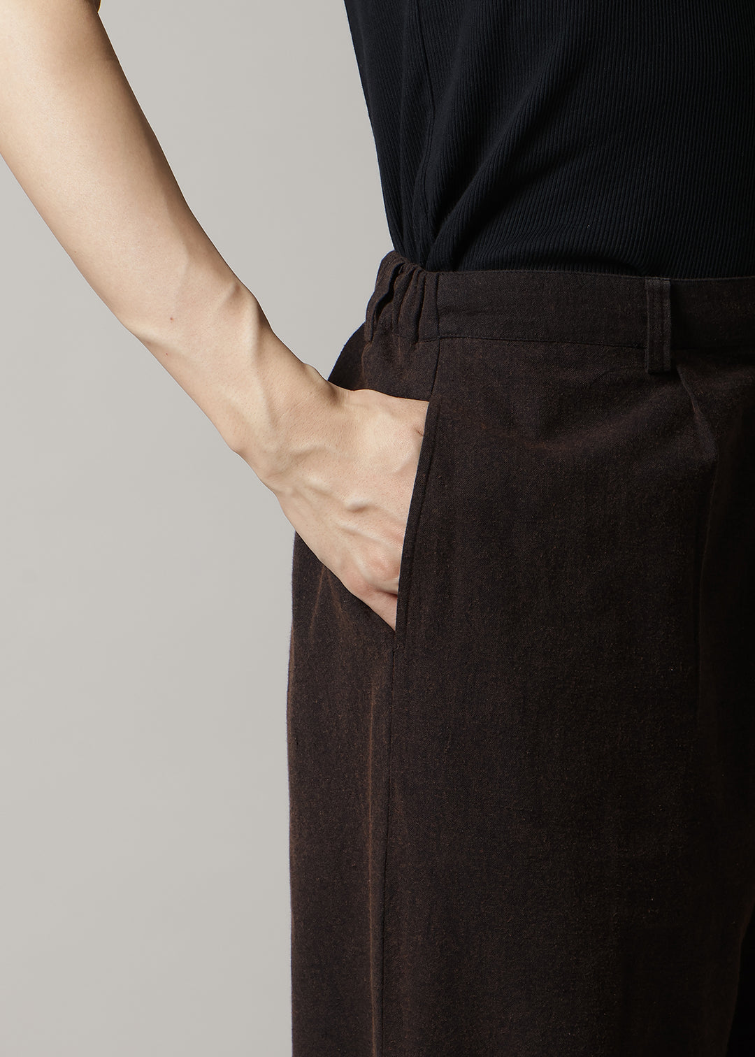 Sculpted Twist Hem PT Washed Khadi