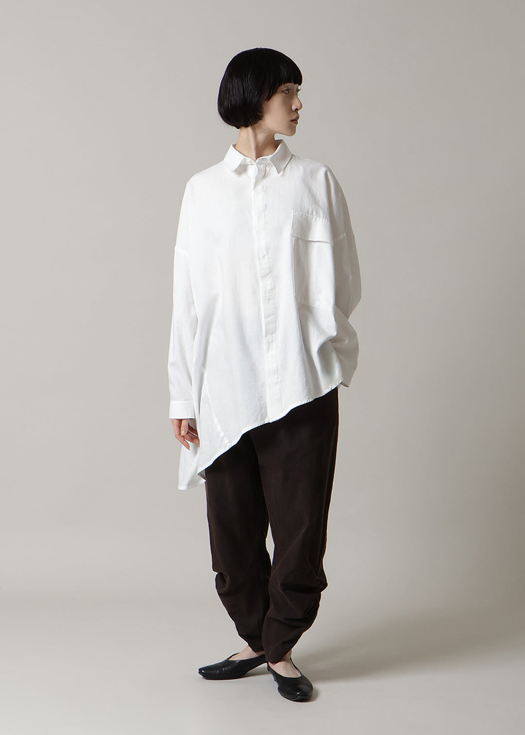 Sculpted Twist Hem PT Washed Khadi