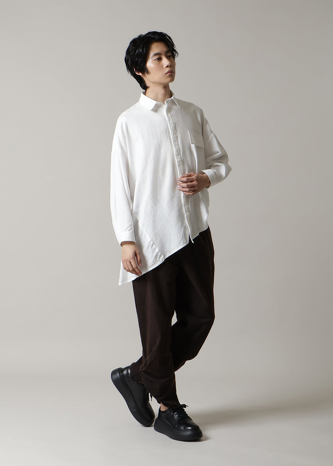 Sculpted Twist Hem PT Washed Khadi