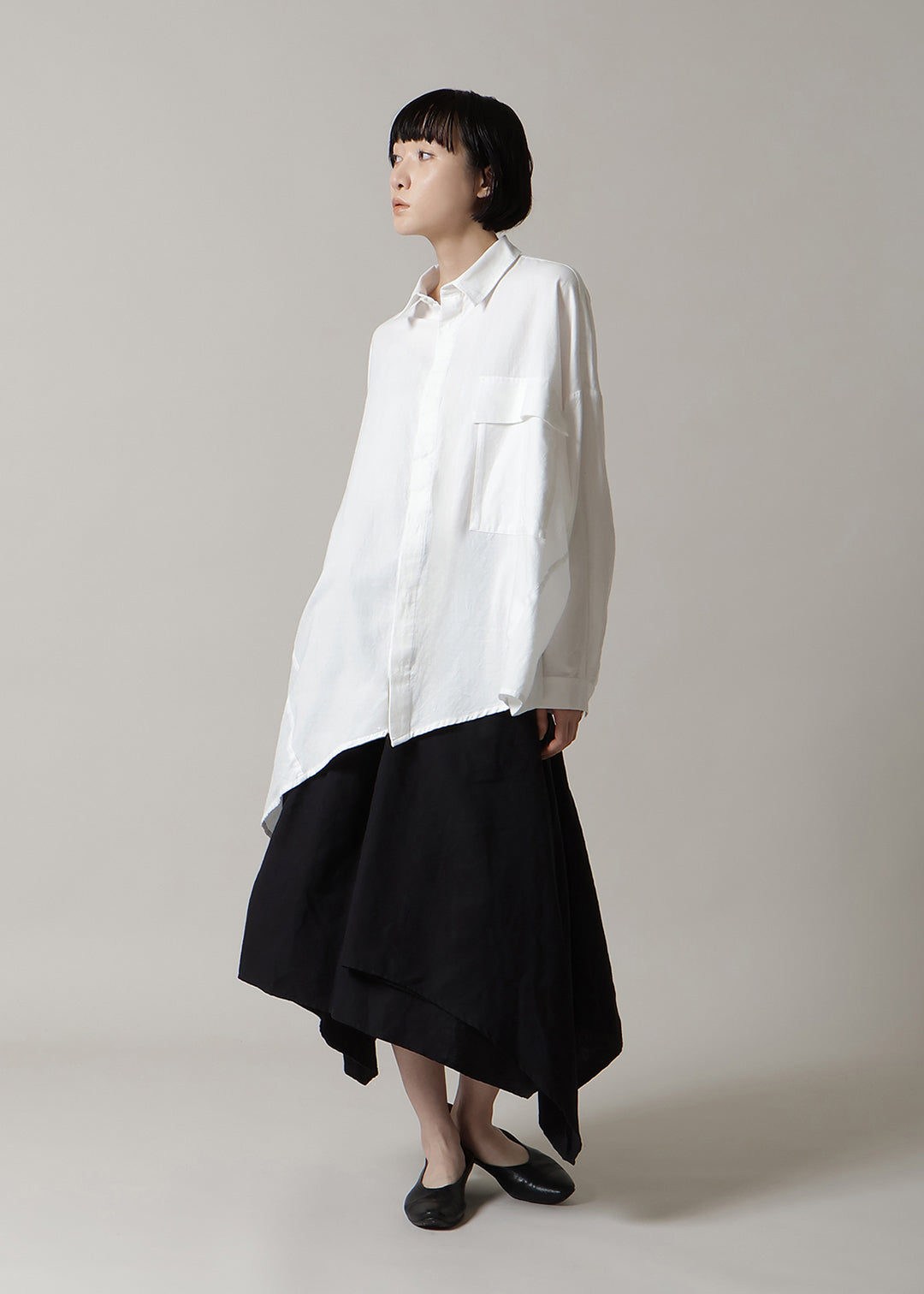 Asymme Side Long SH F/S 150tw Khadi