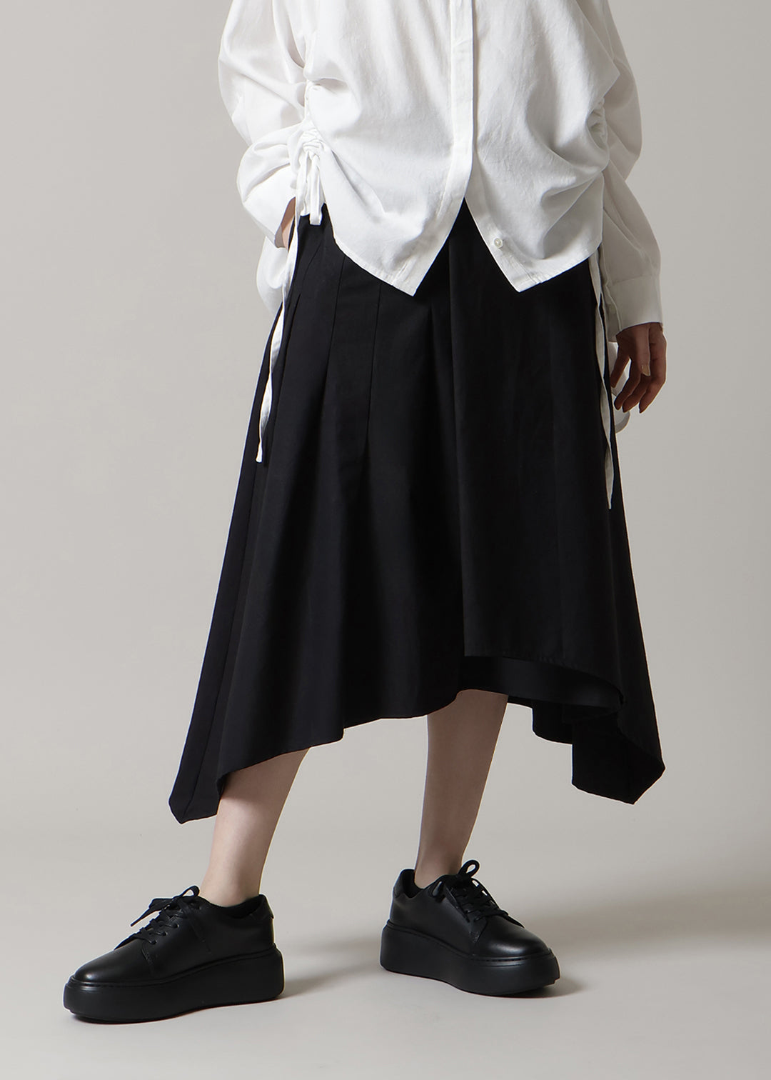 Sculpted Wrap Skirt 150tw Khadi