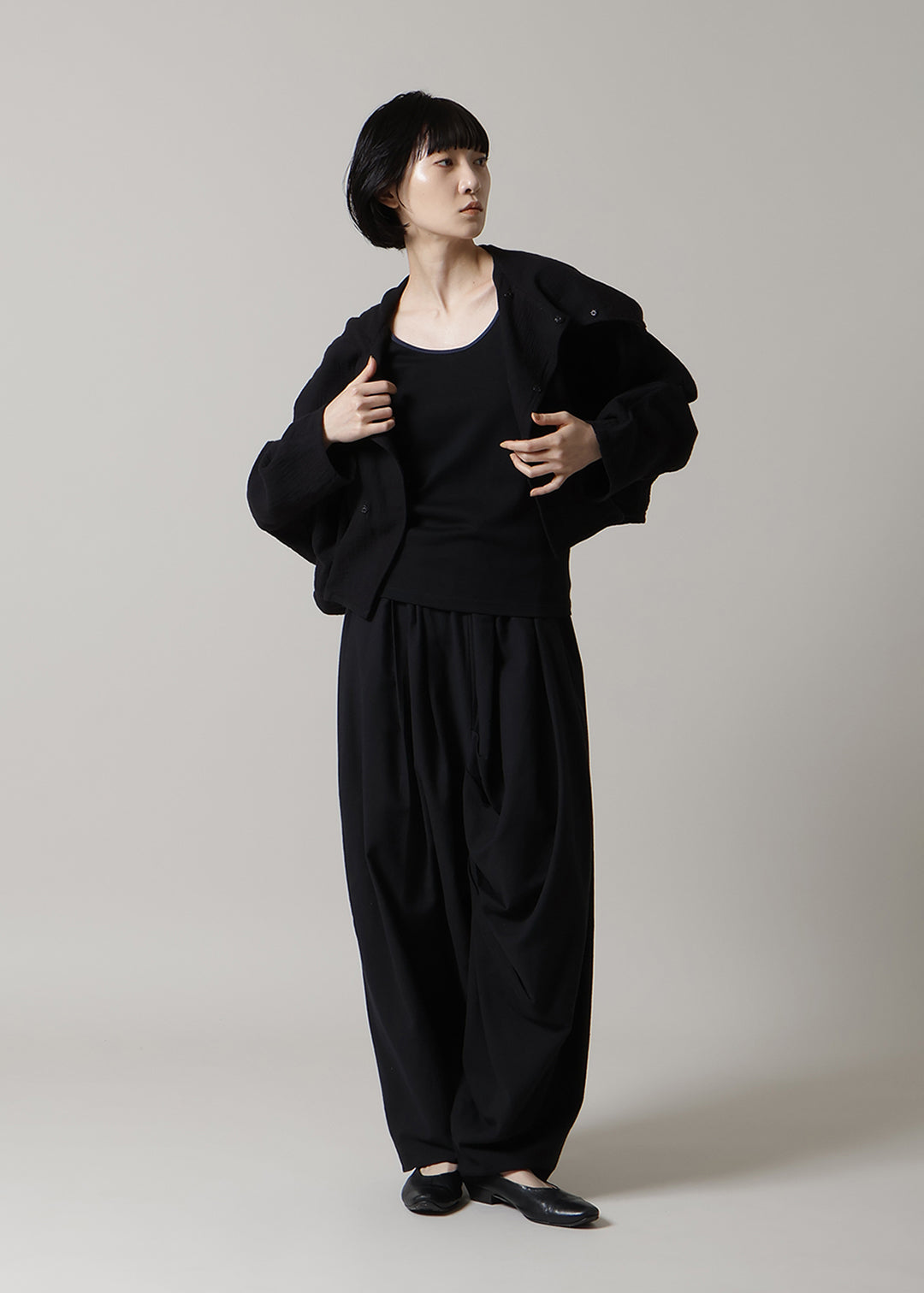 Sculpted Drape Pants 150dt tw Khadi