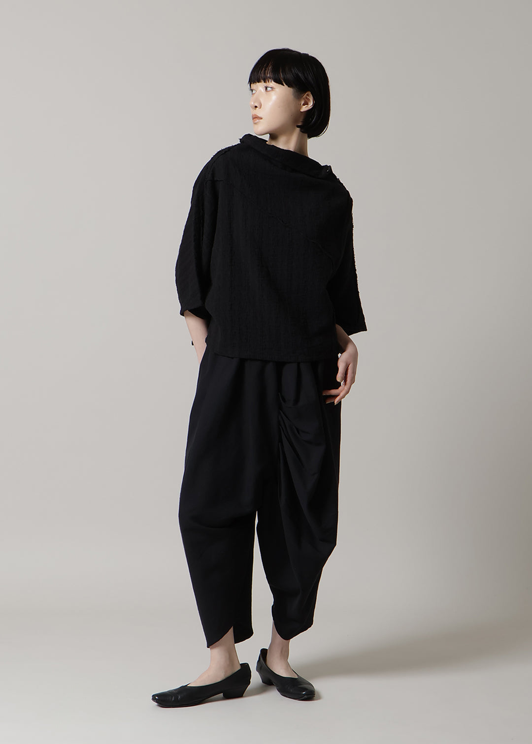 Sculpted Drape Pants 150dt tw Khadi