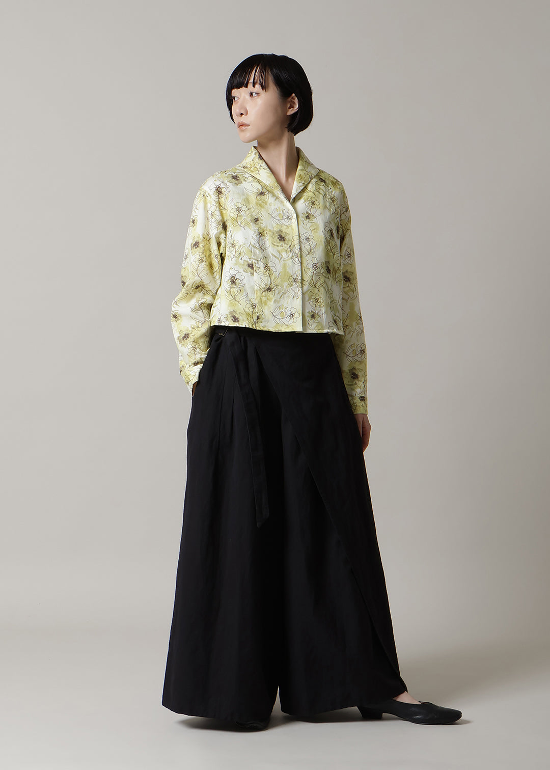 Kaname Shawl Collar SH Print Khadi