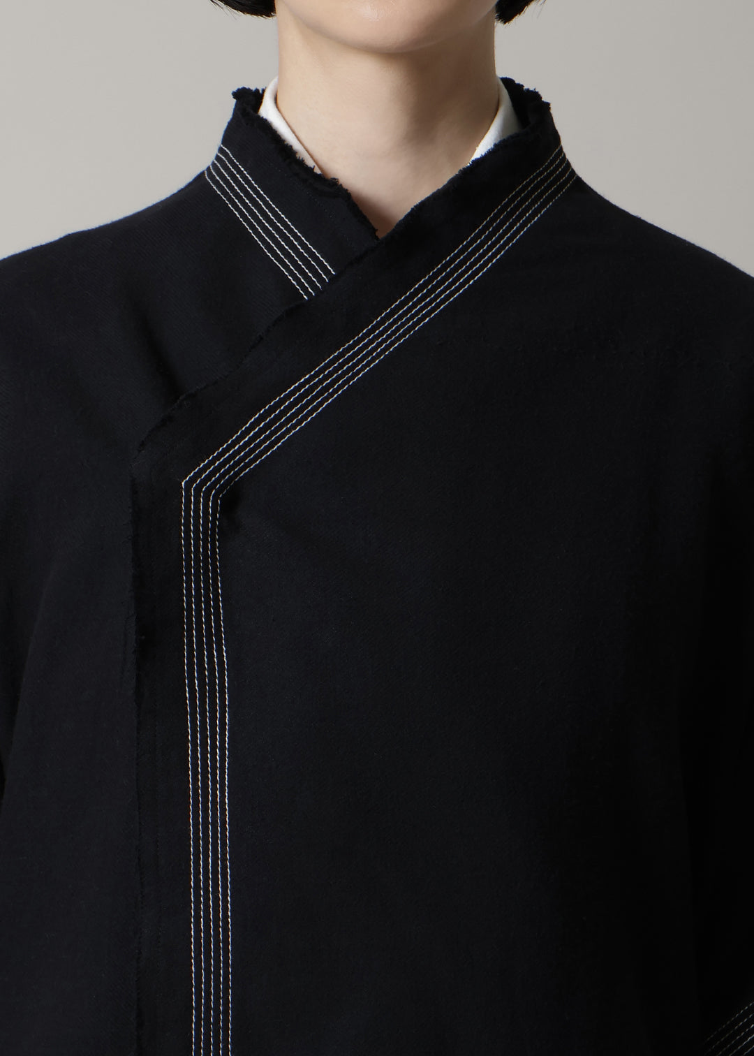 Matou Stitched Long Vest 56tw Khadi