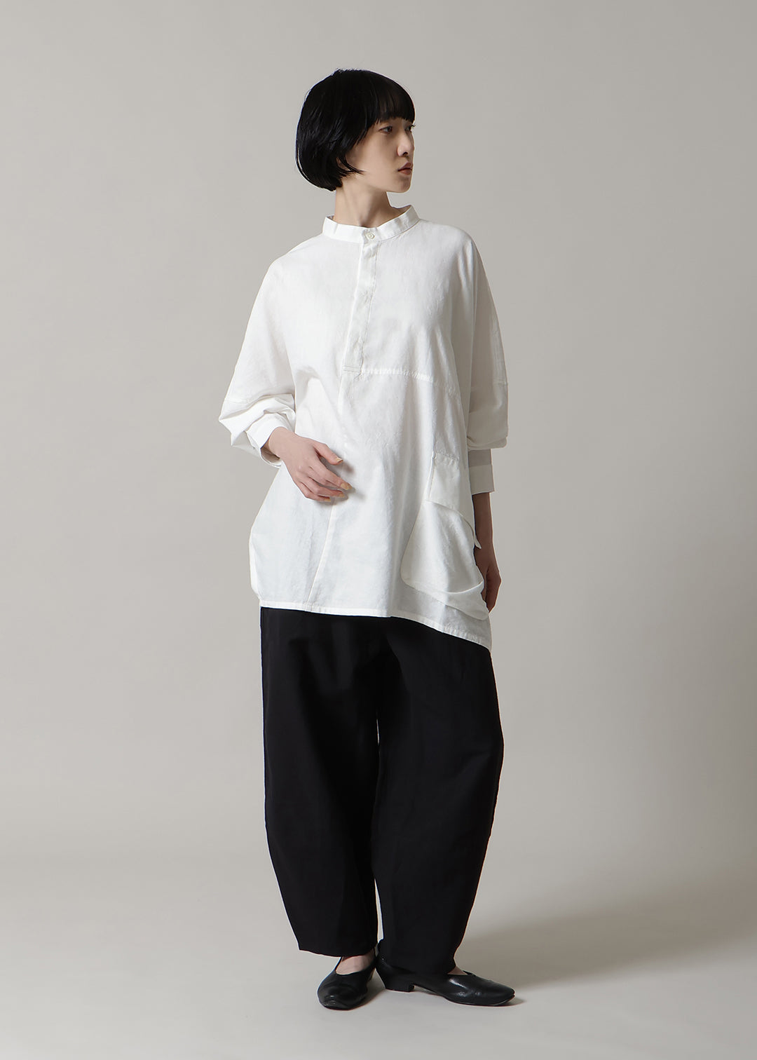 Asymme Patchwork Shirt 100dt khadi
