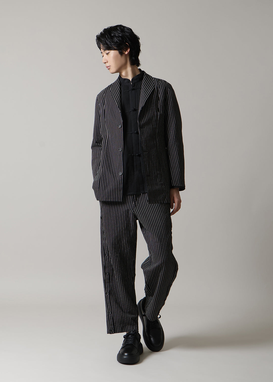 Kaname Slim Jacket L/C stripe